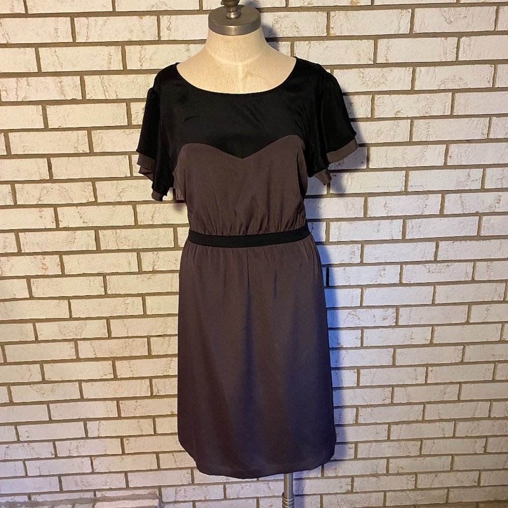 Massimo - Brown & Black belted lined dress.  SZ XL